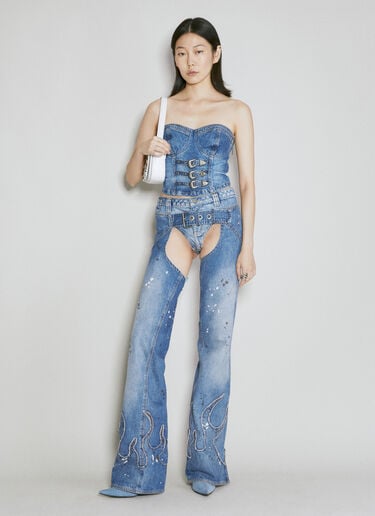 Buckle Denim Bustier Guess USA Buckle Denim Bustier Blue gue0254003