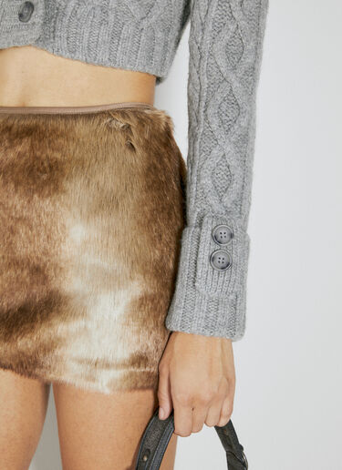 Faux Fur Cable Sweater Guess USA Faux Fur Cable Sweater Grey gue0254013