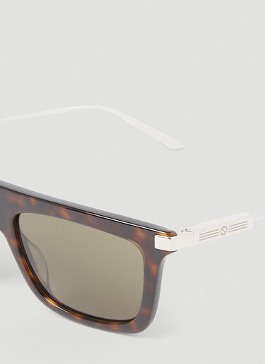 Tortoiseshell Rectangular Sunglasses Gucci Tortoiseshell Rectangular Sunglasses Brown gus0154002