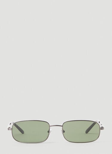 Gucci 矩形框太阳镜 灰色 gus0154005