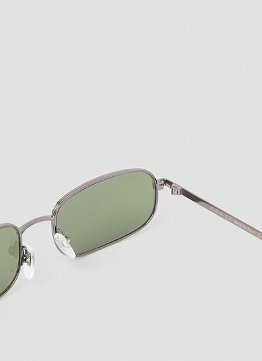 Gucci 矩形框太阳镜 灰色 gus0154005