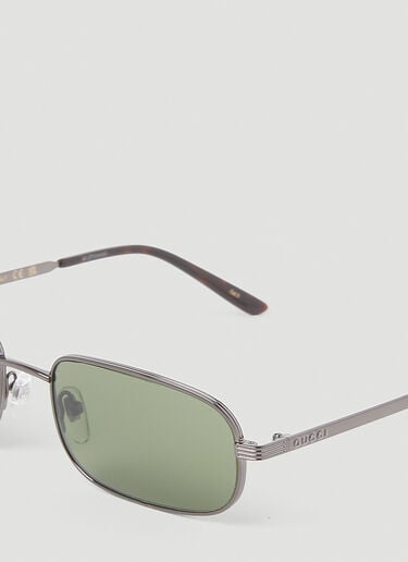 Gucci 矩形框太阳镜 灰色 gus0154005