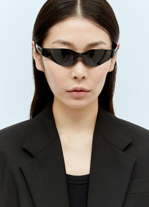 Gucci 盾形太阳镜 黑色 gus0255003