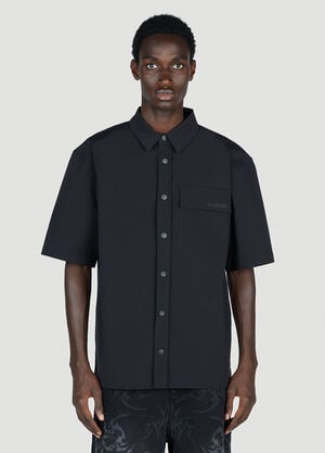 Han Kjøbenhavn Nylon Short Sleeve Shirt Black han0153012