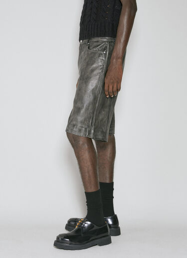 Washed Leather Shorts Han Kjøbenhavn Washed Leather Shorts Black han0153015