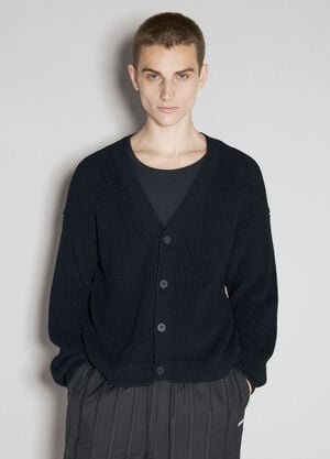 Han Kjøbenhavn Ribbed Knit Cardigan Black han0155003
