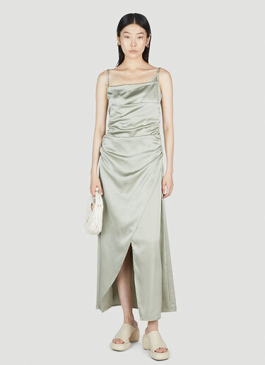Han Kjøbenhavn Asymmetric Slip Dress Green han0253006