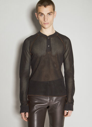 x Acne Studios Mesh Knit Top Honey Fucking Dijon x Acne Studios Mesh Knit Top Brown hdj0154007