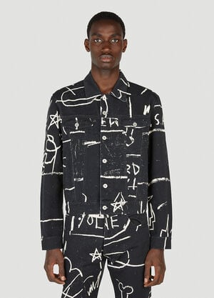 Honey Fucking Dijon Basquiat Denim Jacket Black hdj0352001