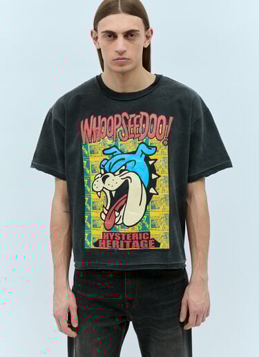 Bulldog Short-Sleeve T-Shirt HYSTERIC GLAMOUR x CIRCLE HERITAGE Bulldog Short-Sleeve T-Shirt Black hgc0155004