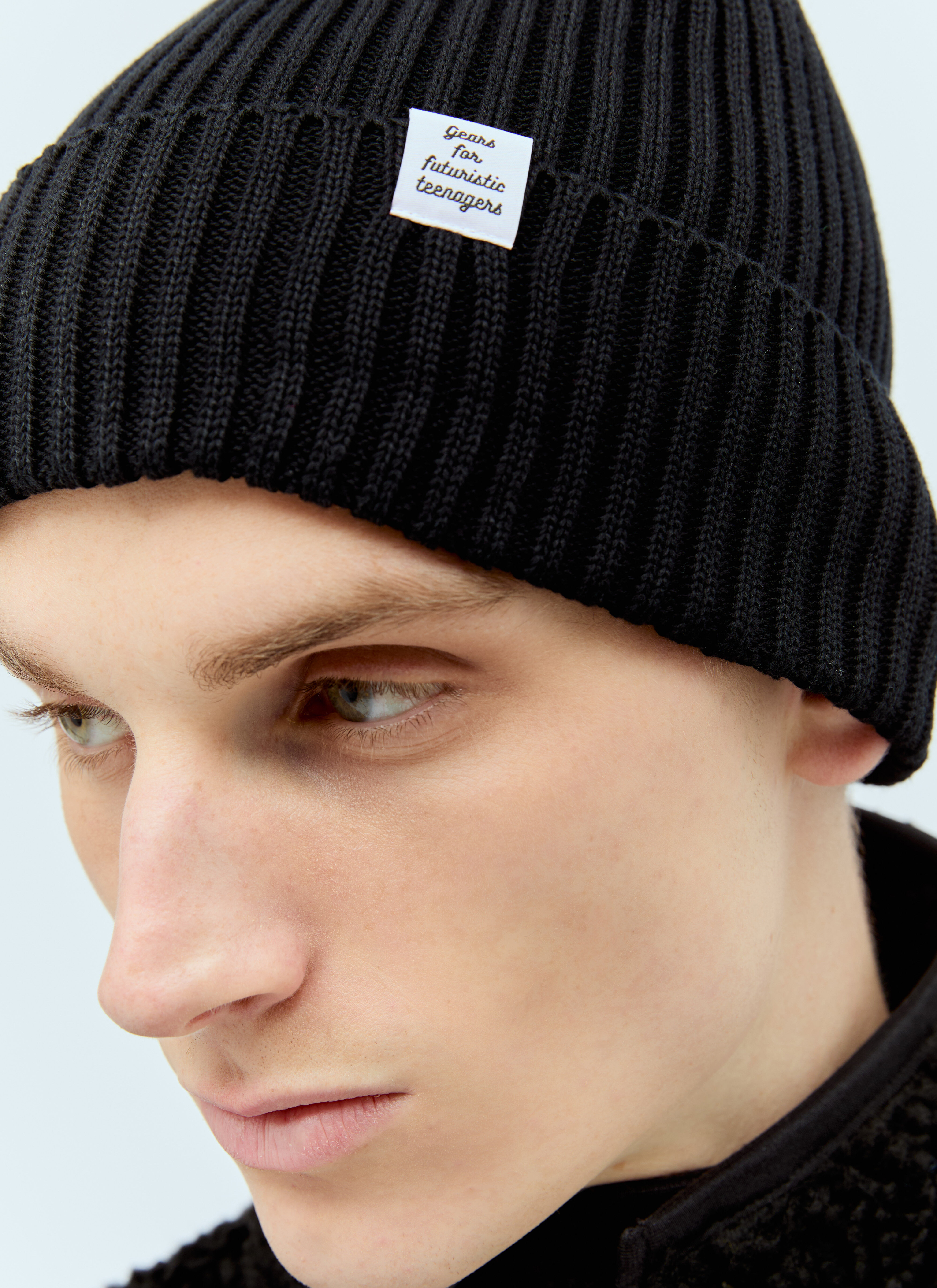Human Made Men's' Ribbed Beanie Hat in Black | LN-CC®