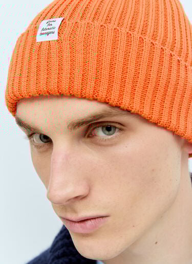 Ribbed Beanie Hat Human Made Ribbed Beanie Hat Orange hmd0156024