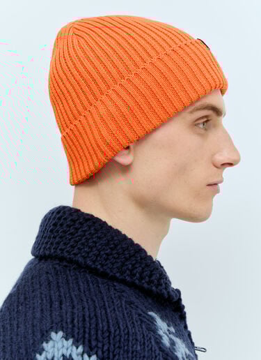 Ribbed Beanie Hat Human Made Ribbed Beanie Hat Orange hmd0156024