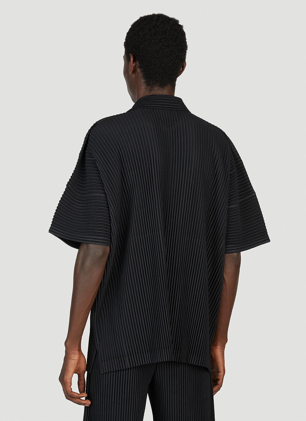 Homme Plissé Issey Miyake Men's' Pleated Shirt in Black | LN-CC®