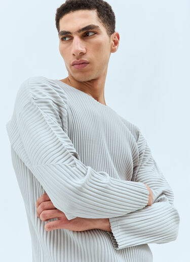 プリーツ ロングスリーブトップス Homme Plissé Issey Miyake プリーツ ロングスリーブトップス グレー hmp0158006