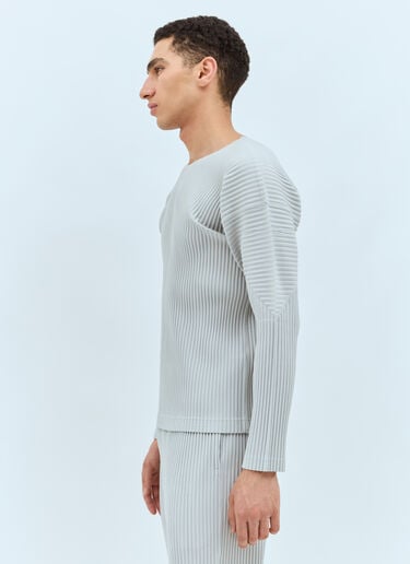 Homme Plissé Issey Miyake 플리츠 긴팔 탑 그레이 hmp0158006