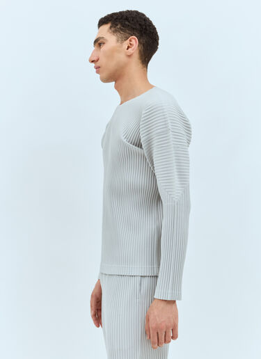 プリーツ ロングスリーブトップス Homme Plissé Issey Miyake プリーツ ロングスリーブトップス グレー hmp0158006