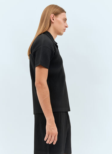 Pleated Polo Top Homme Plissé Issey Miyake Pleated Polo Top Black hmp0158008