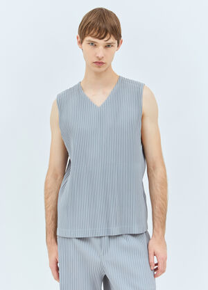 Homme Plissé Issey Miyake 褶裥背心 灰色 hmp0158012