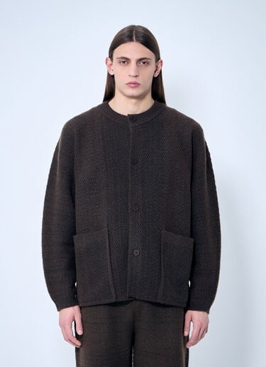 Homme Plissé Issey Miyake 古朴针织开衫 棕色 hmp0159005