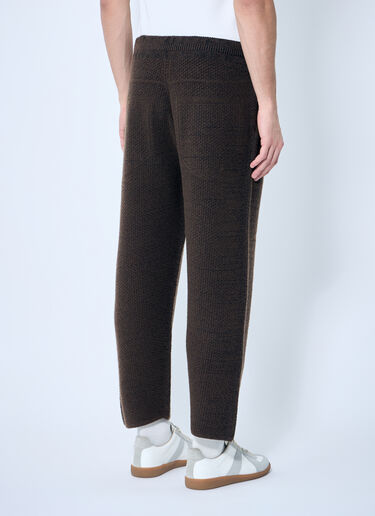 Rustic Knit Track Pants Homme Plissé Issey Miyake Rustic Knit Track Pants Brown hmp0159006
