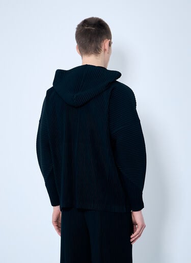 Homme Plissé Issey Miyake 褶裥连帽运动衫  黑色 hmp0159010