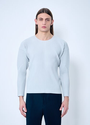 Homme Plissé Issey Miyake 褶裥圆领上衣  灰色 hmp0159017