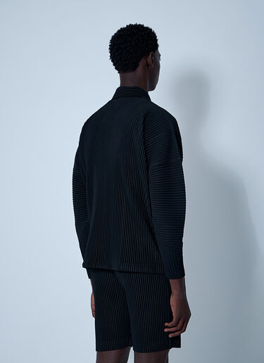 プリーツジップアップジャケット Homme Plissé Issey Miyake プリーツジップアップジャケット ブラック hmp0160013