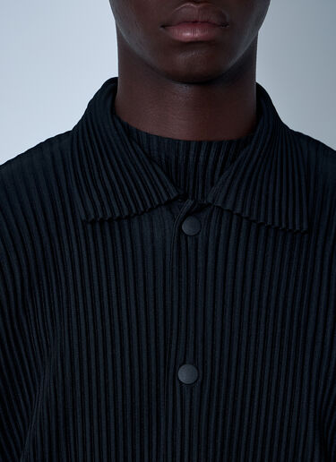 プリーツジップアップジャケット Homme Plissé Issey Miyake プリーツジップアップジャケット ブラック hmp0160013