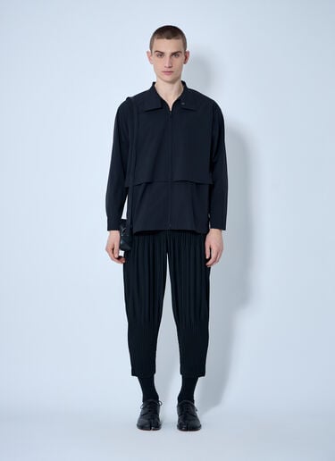 Homme Plissé Issey Miyake ワイドプリーツパンツ  ブラック hmp0160019