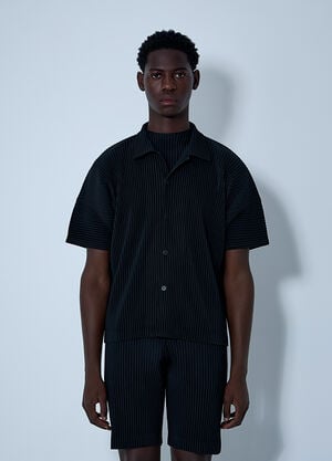 Homme Plissé Issey Miyake Pleated Shirt Black hmp0161001