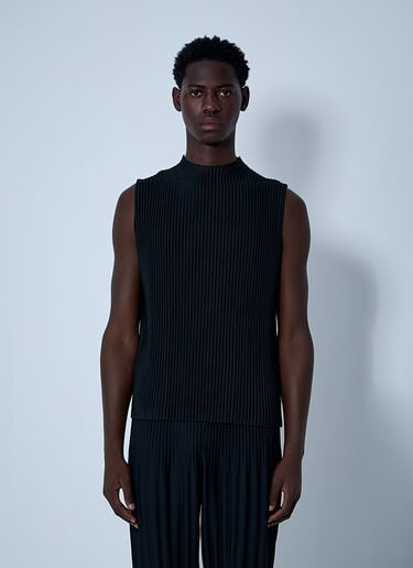 Homme Plissé Issey Miyake Pleated Top Black hmp0161002