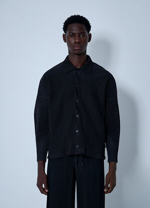 Homme Plissé Issey Miyake Pleated Shirt Black hmp0161005