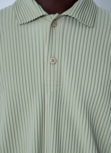 プリーツシャツ Homme Plissé Issey Miyake プリーツシャツ グリーン hmp0161010