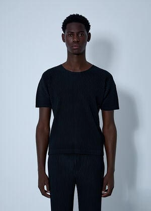 Homme Plissé Issey Miyake Pleated T-Shirt Black hmp0161017