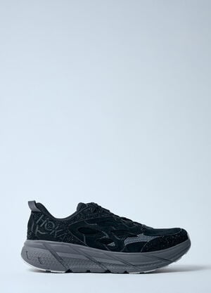 HOKA Clifton L 麂皮运动鞋  黑色 hok0159001