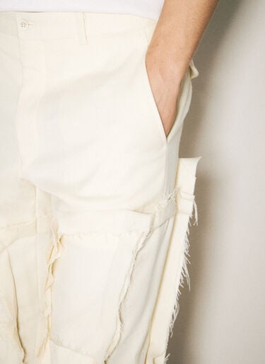 Panelled Wool-Blend Pants Comme des Garçons Homme Plus Panelled Wool-Blend Pants Cream hpl0158008