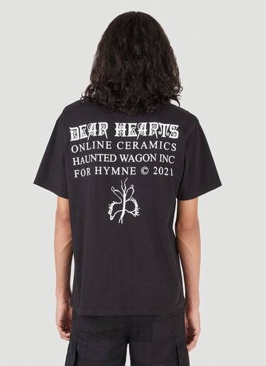 x LN-CC x Online Ceramics Dear Hearts T-Shirt HYMNE x LN-CC x Online Ceramics Dear Hearts T-Shirt Black hym0146002