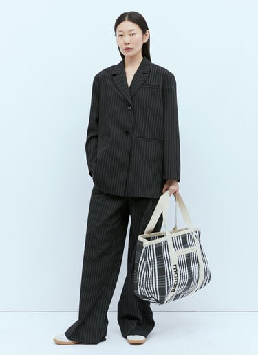Darwen Check Tote Bag Isabel Marant Darwen Check Tote Bag Blue ibm0253044
