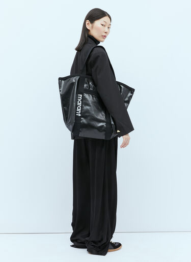 Isabel Marant Darwen High-Shine Tote Bag Black ibm0253046