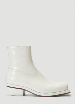 ION Squared-Toe Cowboy Boots White ion0340003