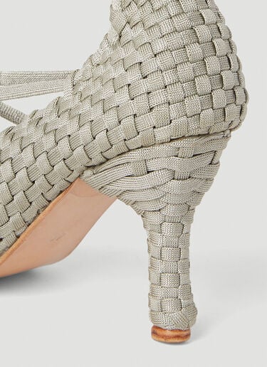 Isa Boulder Weavestrap Heels Silver isa0251013