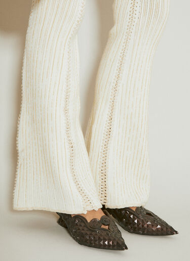Tent Flared Knit Pants Isa Boulder Tent Flared Knit Pants White isa0253008