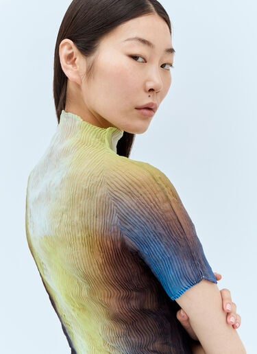 Light Leak 雪纺扭褶上衣 Issey Miyake Light Leak 雪纺扭褶上衣 彩色 ism0257002