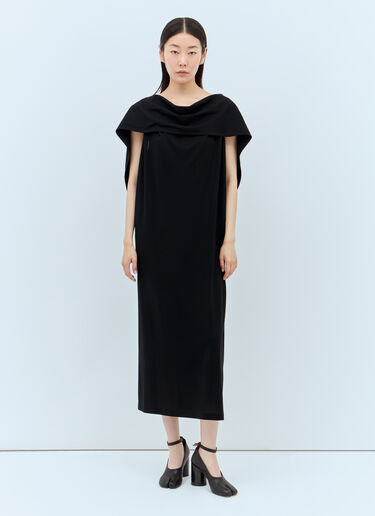 垂褶领中长连衣裙 Issey Miyake 垂褶领中长连衣裙 黑色 ism0257003