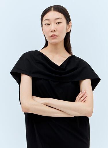 垂褶领中长连衣裙 Issey Miyake 垂褶领中长连衣裙 黑色 ism0257003