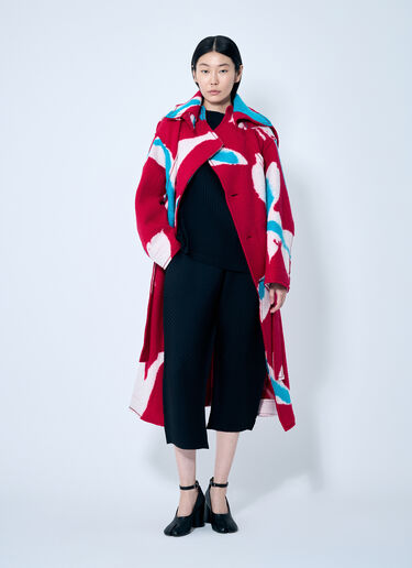 Issey Miyake 비거 플리츠 솔리드 팬츠 블랙 ism0259002