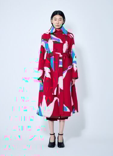 Issey Miyake Vigor Long Coat Red ism0259006