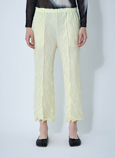 WRINKLED AND TWISTED パンツ Issey Miyake WRINKLED AND TWISTED パンツ イエロー ism0261003