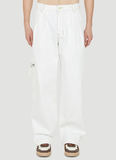 Jacquemus 르 드 님 비쿠 팬츠 화이트 jac0150018